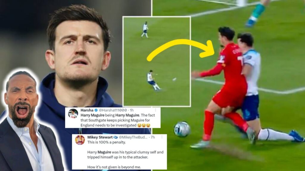 🤣🤣 Fans crazy react to Harry Maguire's performance for England in their draw Vs North Macedonia