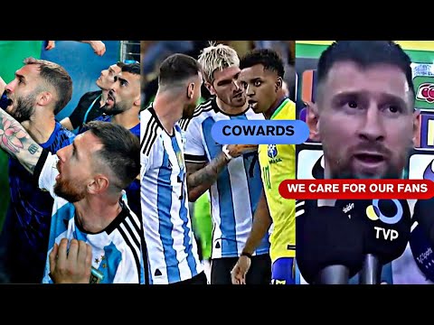 Lionel Messi reaction to Argentina fans beaten by Brazilian police