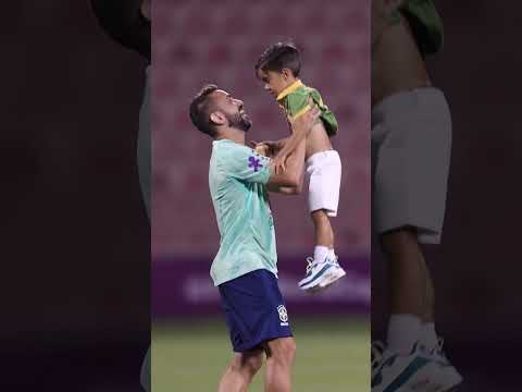 Momentos Fofura Everton Ribeiro e Seu Filho Na Seleção Brasileira #Shorts
