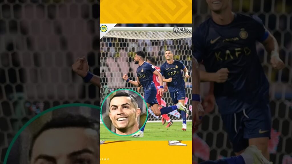 Cristiano Ronaldo after Al Amri's goal. He was really happy for him. 😁💛#cr7 #cristianoronaldo #cr7