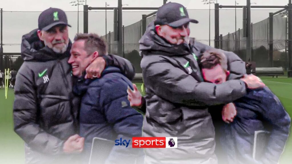 POTENTIAL RED?! 🤣 | Jurgen Klopp gets Sky reporter in headlock!