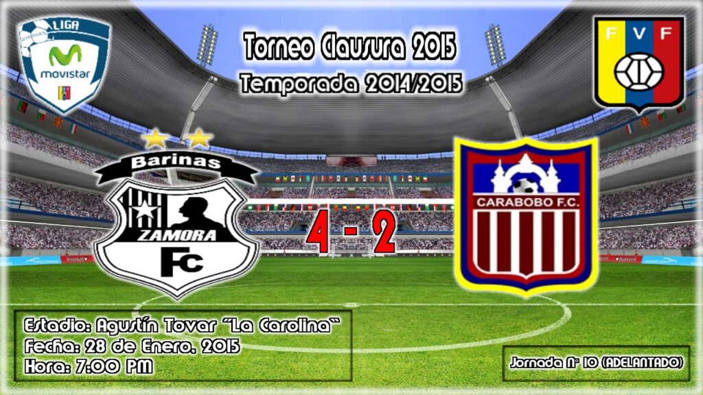 Jornada N° 10 (ADELANTADA) - Zamora FC 4-2 Carabobo FC - Torneo Clausura 2015