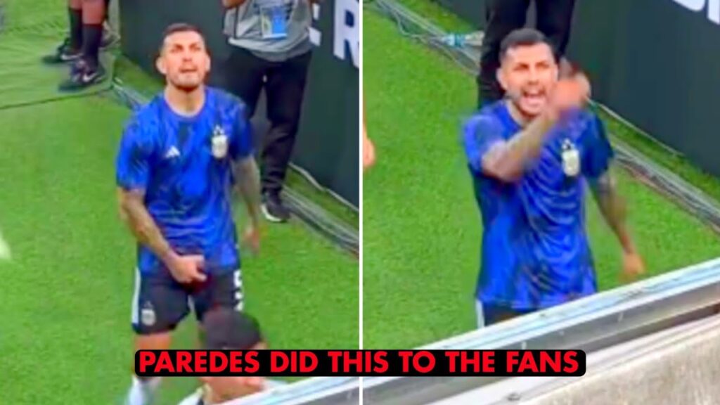 Leandro Paredes Reaction To Brazil Fans Who Pouring Water At Them