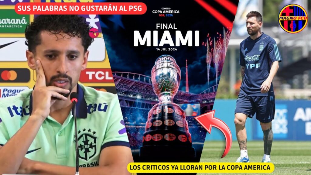 💥 BRUTAL MENSAJE DE MARQUINHOS A MESSI QUE NO GUSTARÁ AL PSG! CRÍTICOS LLORAN POR LA COPA AMERICA ❌