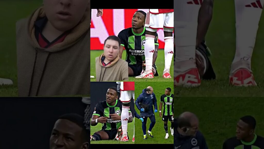 Pervis Estupiñan sale lesionado del partido con el Brighton. 🚨 #estupiñan #futbol #viral #like