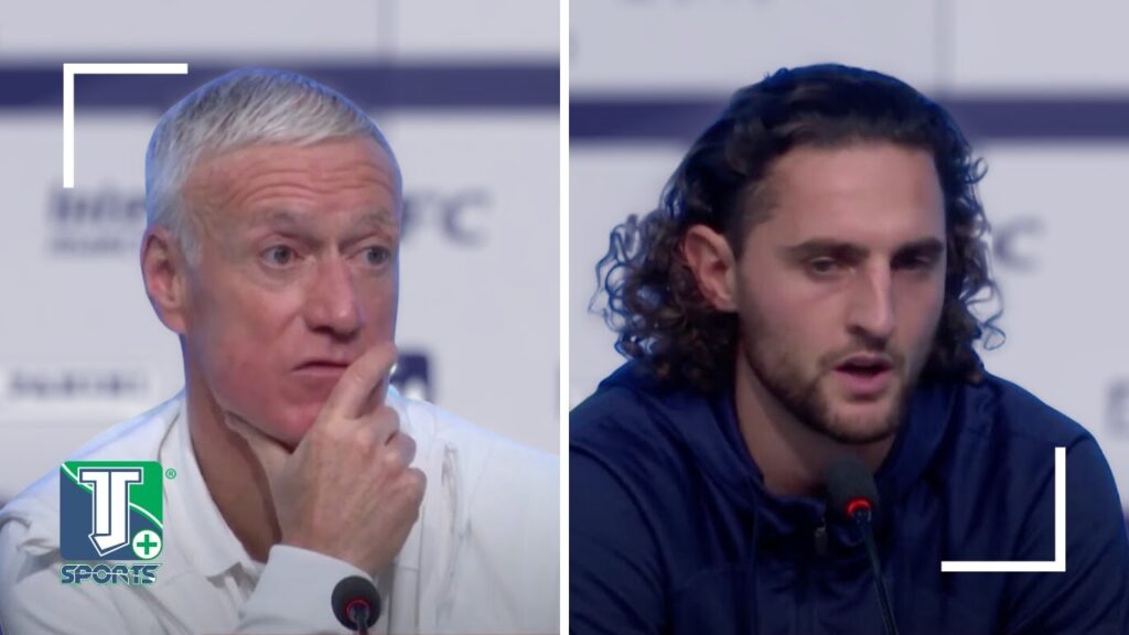 Didier Deschamps et Adrien Rabiot parlent du match entre l'équipe de France et la Grèce