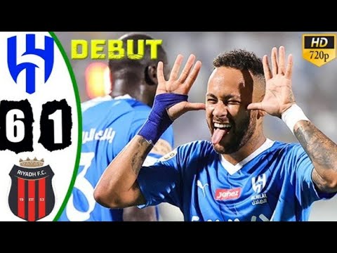 Al Hilal vs Al Riyadh 6-7 Saudi Pro League 2023 Neymar First Match 🇧🇷