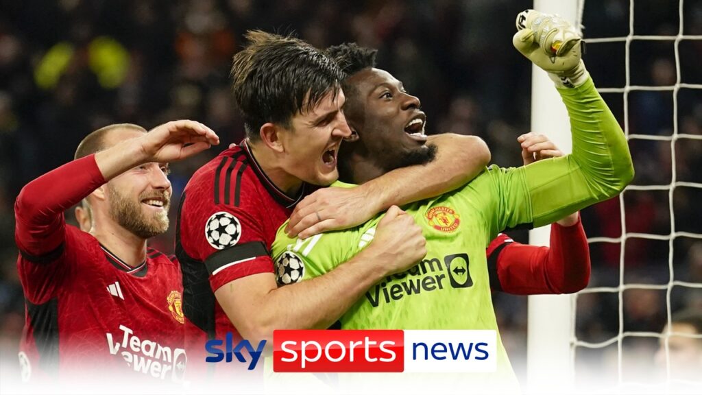 Harry Maguire & Andre Onana give Manchester United their first Champions League win this season
