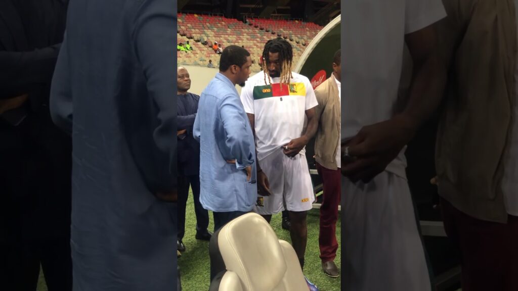 Samuel Eto’o et Zambo Anguissa en pleine discussion hier 🤝🏿🔥🇨🇲🎥MC FOOT