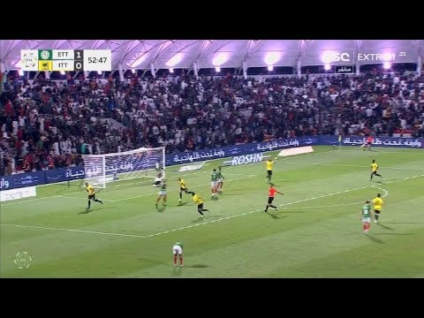 شاهد. عبد الرزاق حمد الله اليوم يسجل هدف رائع في مباراة الإتحاد 01 ضد الاتفاق 01  في دوري روشن اليوم