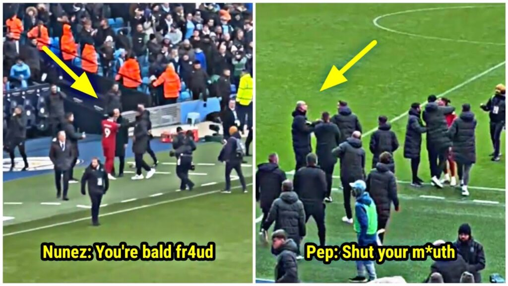 The moment Pep Guardiola and Darwin Nunez fought after Manchester City vs Liverpool 😅 😂