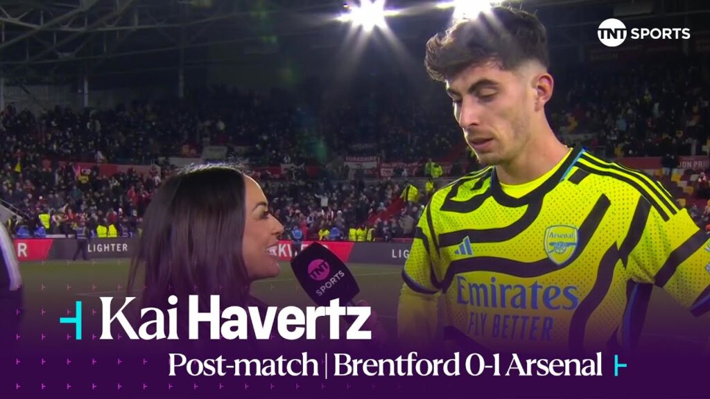 Kai Havertz DELIGHTED after scoring late winner to help send Arsenal top of the Premier League 😍🔴