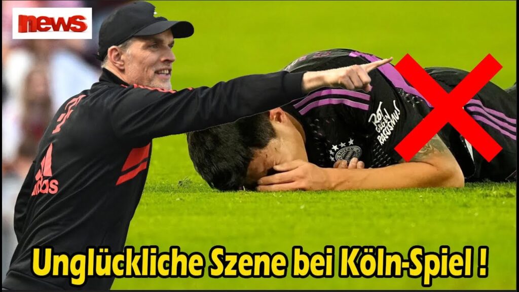Schock! Angeschlagen: Bayern-Star Min-jae Kim im Spiel beim 1. FC Köln am Boden.