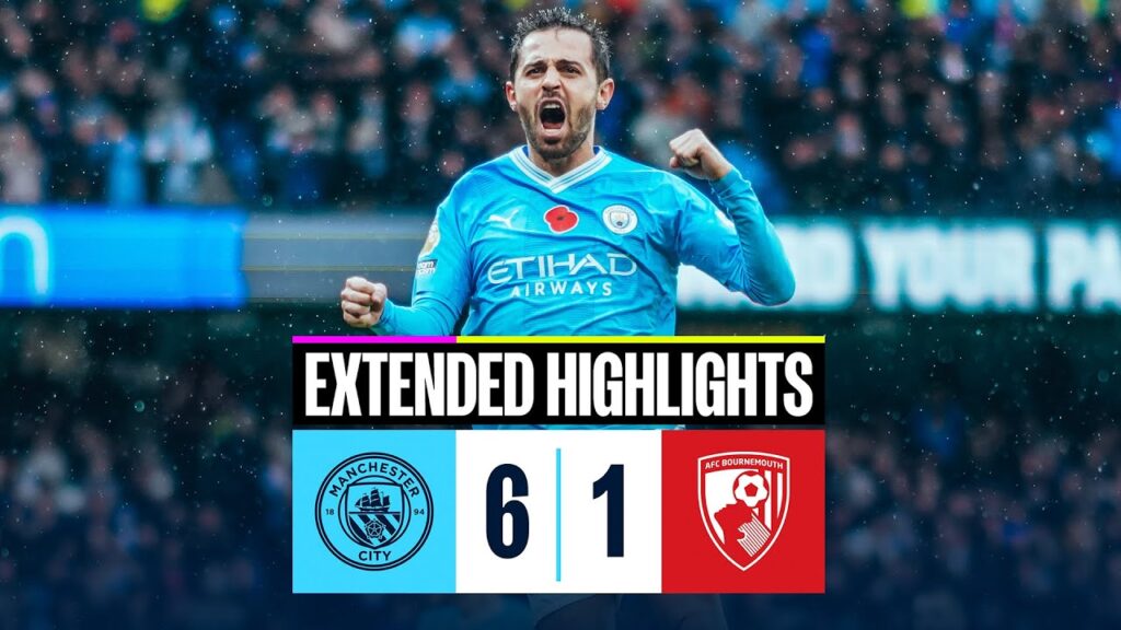 EXTENDED HIGHLIGHTS | Man City 6-1 Bournemouth | Doku dazzles as city hit six!