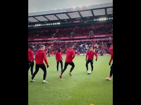 Dejan Lovren Getting destroyed in the warm up