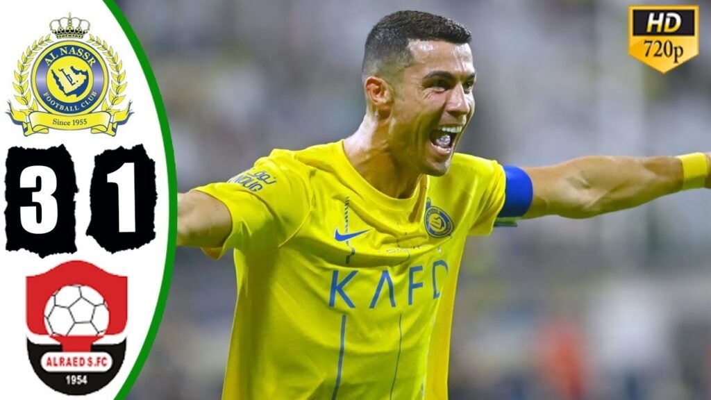 Ronaldo AND Mane score for Al Nassr vs Al Raed  3-1win in Saudi League😱🔥