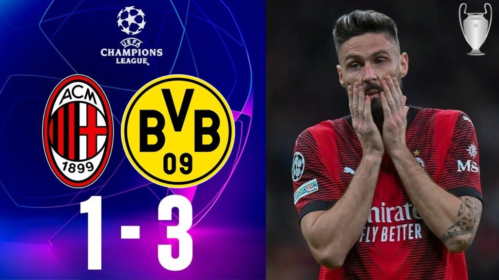 Olivier Giroud MISSED PENALTY | Milan vs Borussia Dortmund Highlights | UEFA Champions League 2023