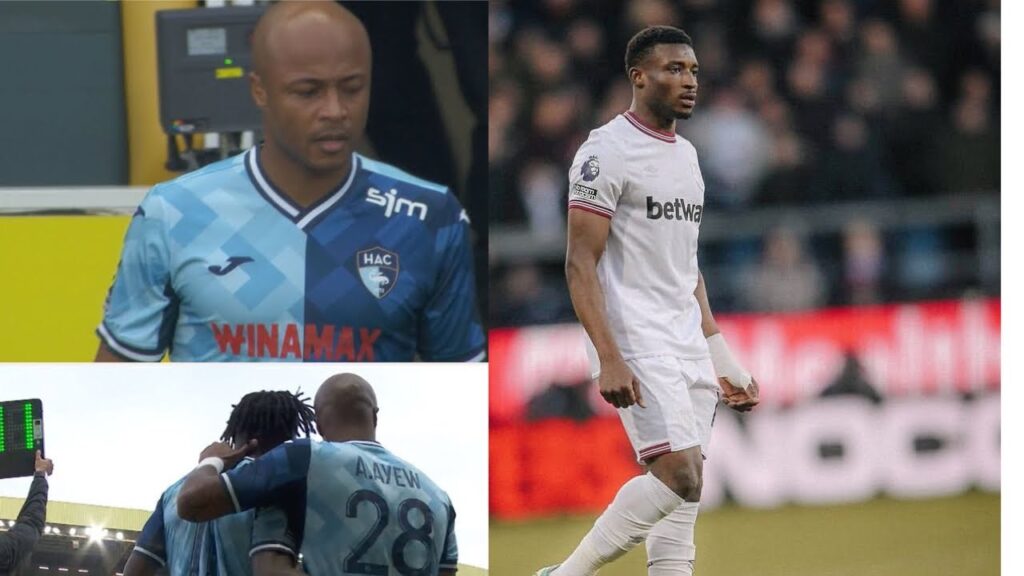 ANDRE AYEW SEES RED IN DEBUT GAME FOR LE HAVRE & KUDUS SPEAK AFTER MOTM PERFORMANCE