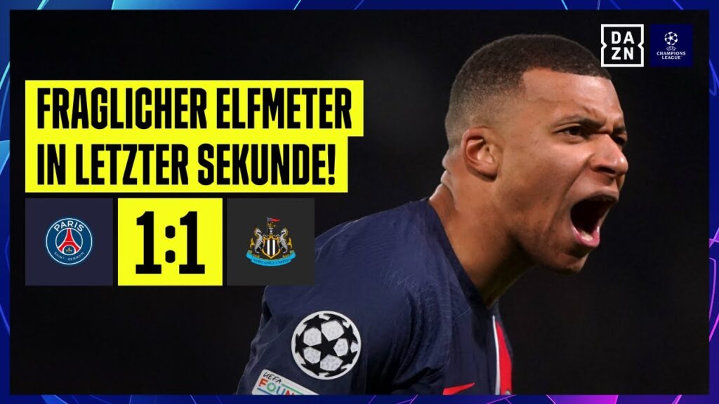 Mbappe gleicht Donnarumas Patzer aus: PSG - Newcastle United | UEFA Champions League | DAZN