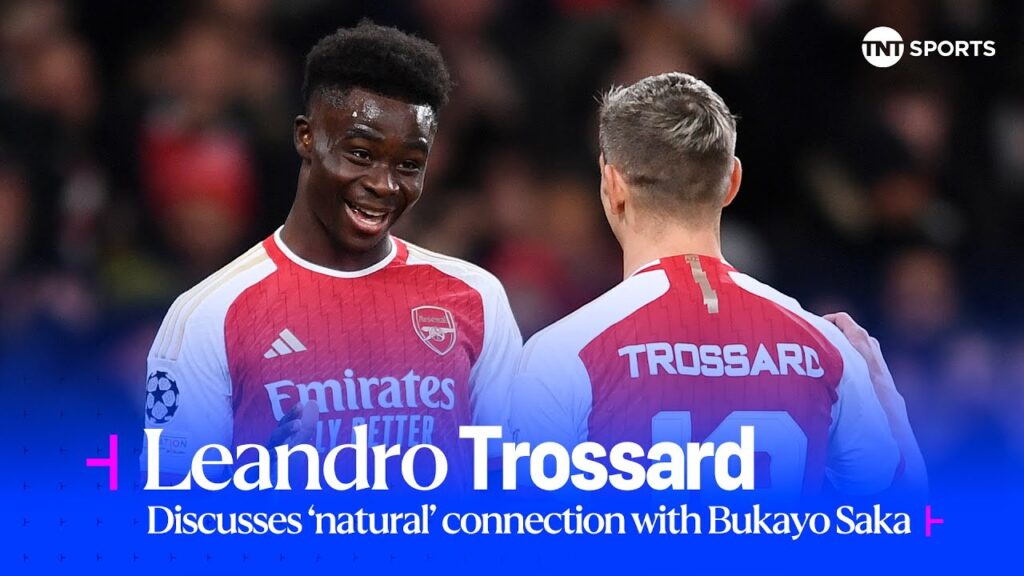 Arsenal's Leandro Trossard says Bukayo Saka connection 'just comes naturally' 😍❤ | Champions League