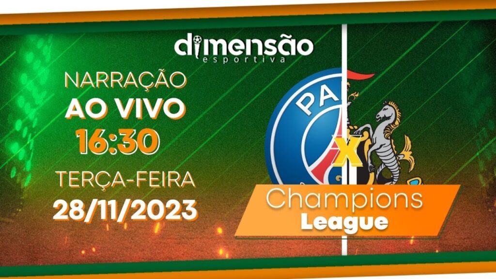 Champions League 2023/24 - PSG x Newcastle (NARRAÇÃO AO VIVO) - Jornada DE Novibet