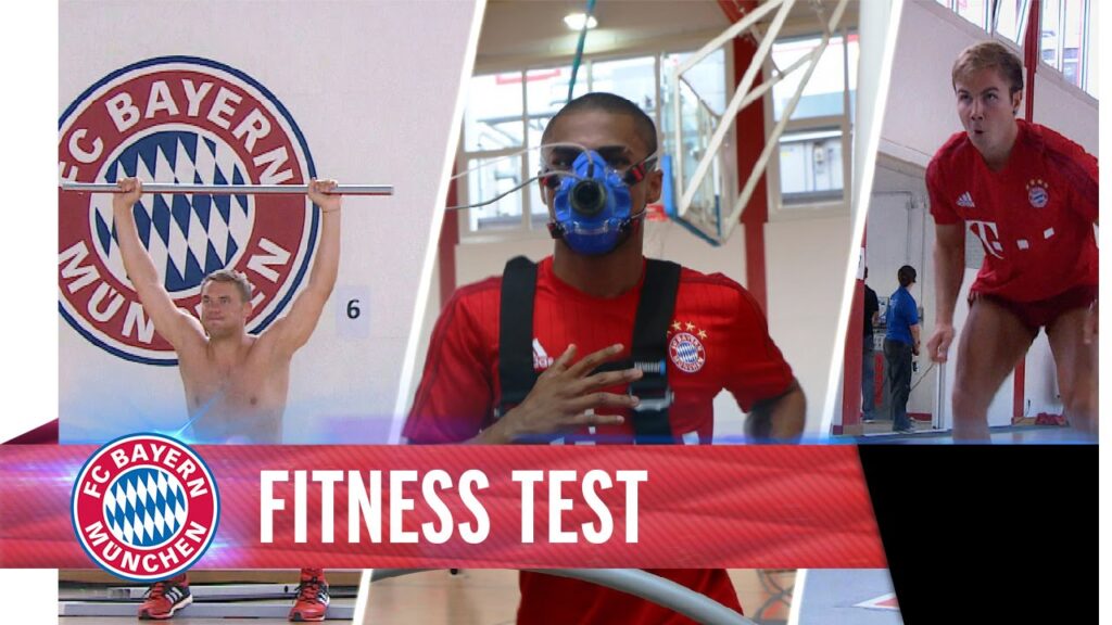 Fitness tests with Mario Götze, Manuel Neuer and Douglas Costa