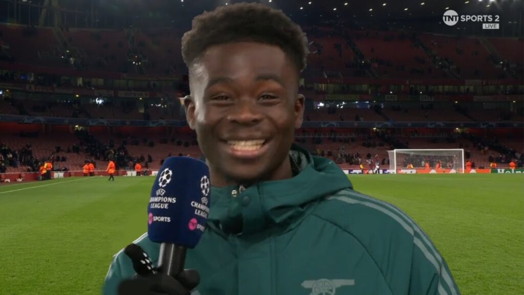 Bukayo Saka Post Match Interview │Arsenal 6-0 Lens
