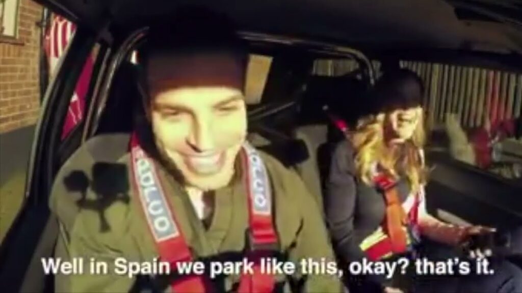 Cesar Azpilicueta tries Parallell Parking