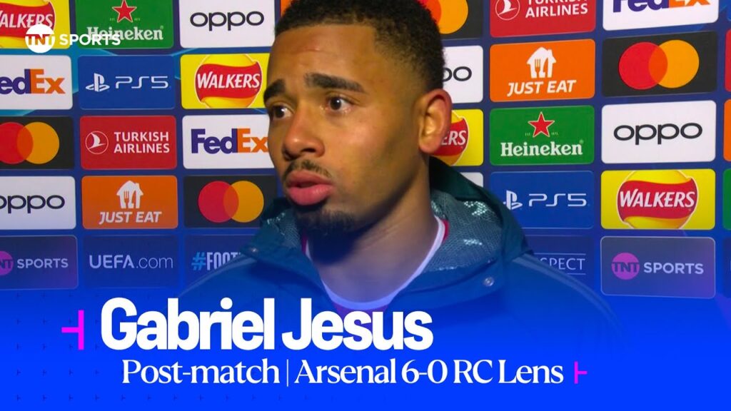 "I WANT TO WIN THE CHAMPIONS LEAGUE" 😎 | Gabriel Jesus | Arsenal 6-0 RC Lens