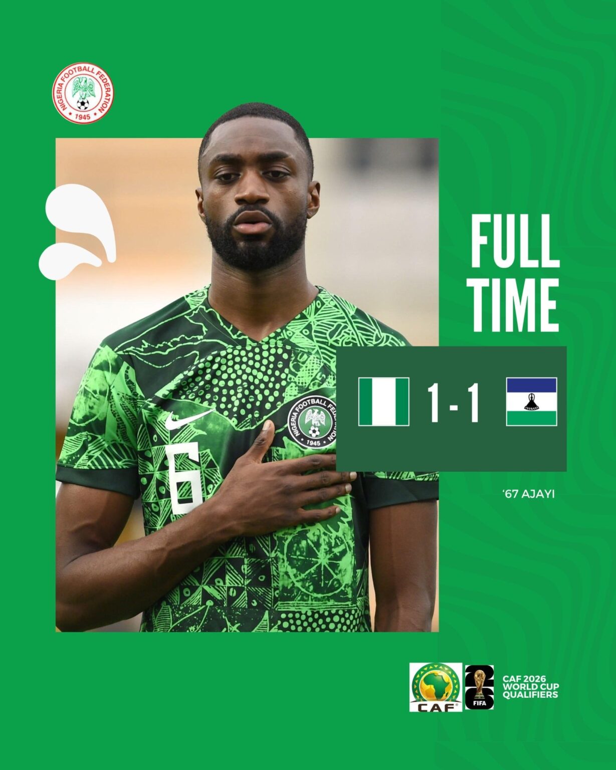 Nigeria lose some easy points against #153 side Lesotho in first match of WCQ