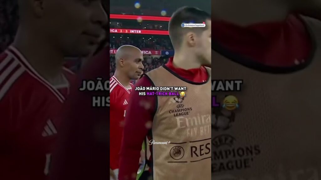 João Mário gave up his first-half hat trick ball 😅