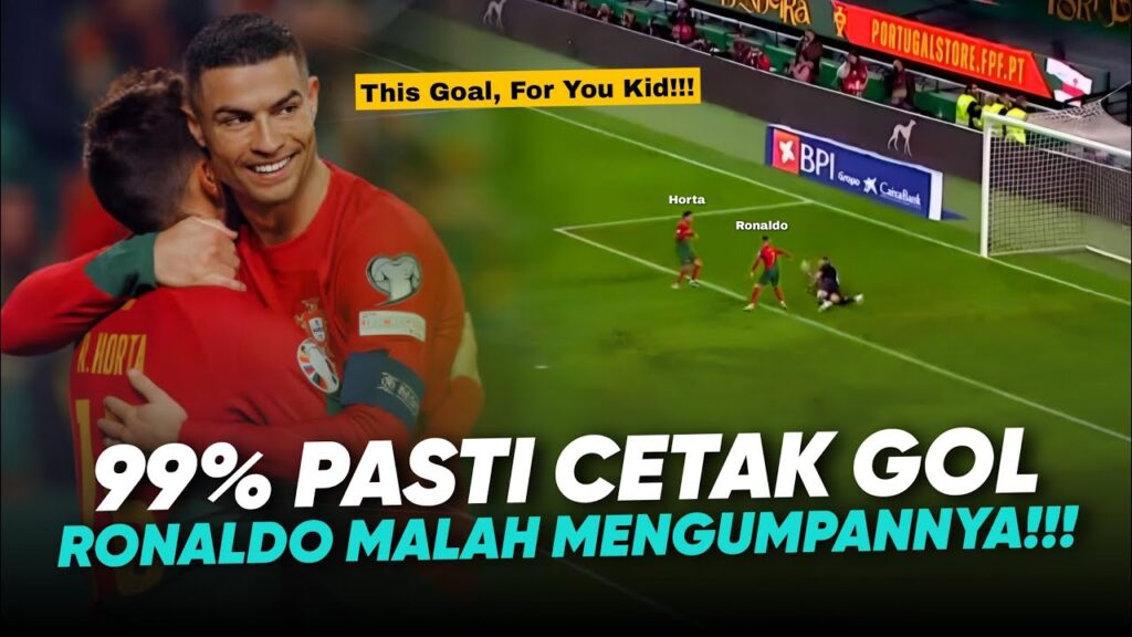 Rela Buang Rekor Pribadinya Demi Tim!!! Perjuangan Ronaldo Bantu Rekannya Ricardo Horta Cetak Gol