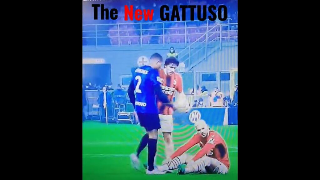 Ac Milan Sandro Tonali defend Theo Hernandez from Inter player Dumfries #acmilan