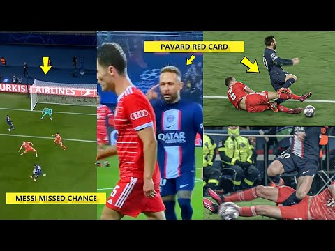 😱Messi Missed Chance | 🔥Pavard Red Card Tackle on Messi & Neymar Reaction!