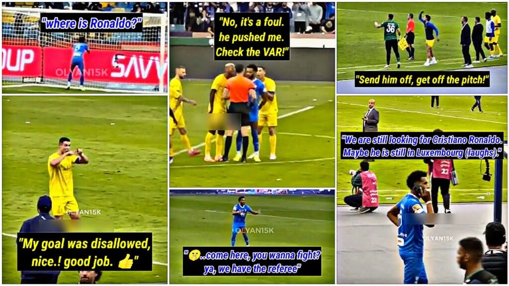 Ali Al-Bulayhi taunted Ronaldo, invited Telles to a fight, and obstructed Ronaldo during a protest 😂