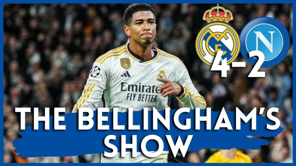 NUEVA EXHIBICIÓN DE BELLINGHAM ANTE EL NAPOLES CON GOLAZO DE NICO PAZ EN LA VICTORIA DEL REAL MADRID
