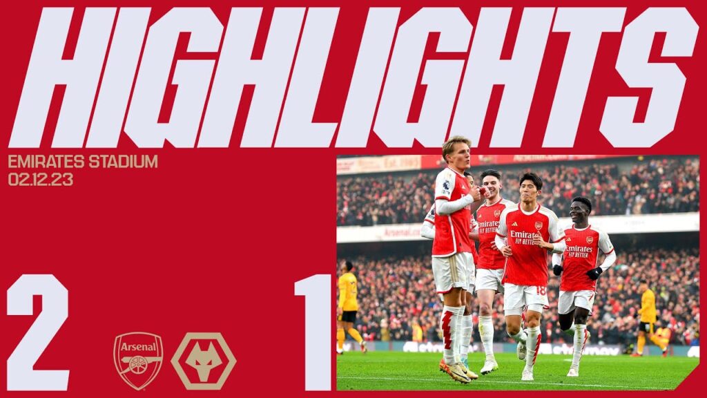 HIGHLIGHTS | Arsenal vs Wolverhampton Wanderers (2-1) | Saka and Odegaard give us all three points!