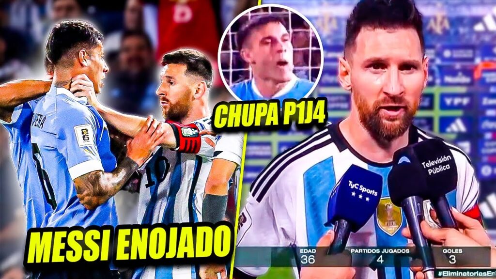 🤯 ASI FUE la PELEA de MESSI contra URUGUAY y LE CONTESTA al GESTO de "CHUPA PIJA" a UGARTE