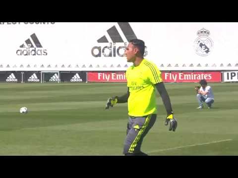 Some sensational saves by Keylor Navas and Kiko Casilla in training!