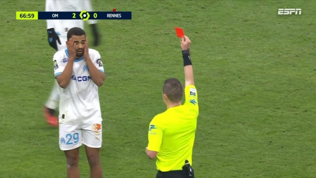Iliman Ndiaye CARTE ROUGE | Iliman Ndiaye RED CARD | Marseille vs Rennais Highlights | Ligue 1 2023