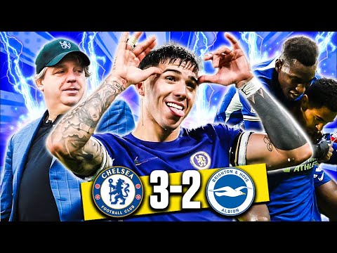 Enzo Fernandez BRACE & Gallagher SENT OFF!! Chelsea 3-2 Brighton