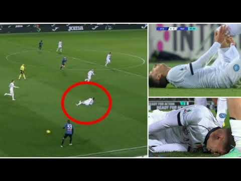 Atalanta-Napoli Olivera Brutto Infortunio Esce dal Campo in Lacrime