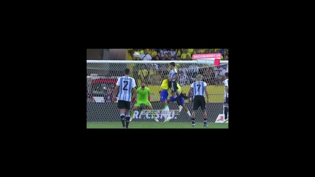 Nicolas Otamendi's goal during Argentina vs Brazil match #shorts