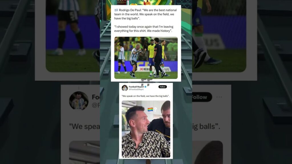Rodrigo De Paul statement after Brazil Game 😂 #depaul #messi #argentina
