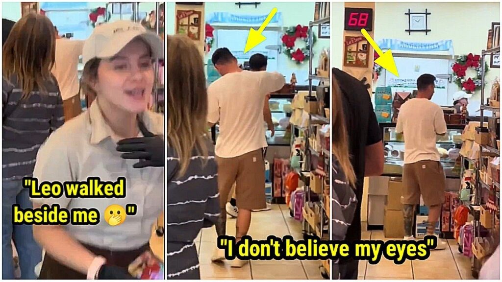 Lionel Messi casually walking down the stores in Miami has employees in SHOCK 😂❤️