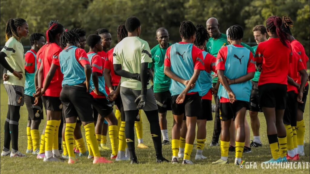 GHANA VS NAMIBIA - BLACK STARS COACH CHRIS HUGHTON & GFA PREZ. VISIT BLACK QUEENS…SOWAH, bGPL & MORE