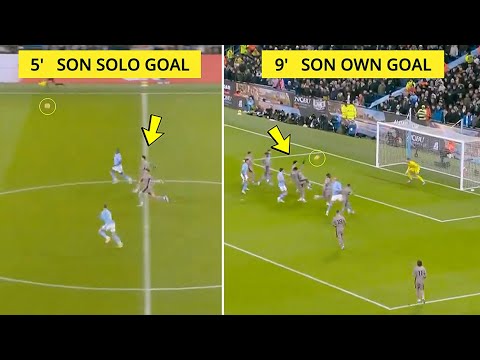 Son Heung-min Solo Goal & Own Goal vs Man City!