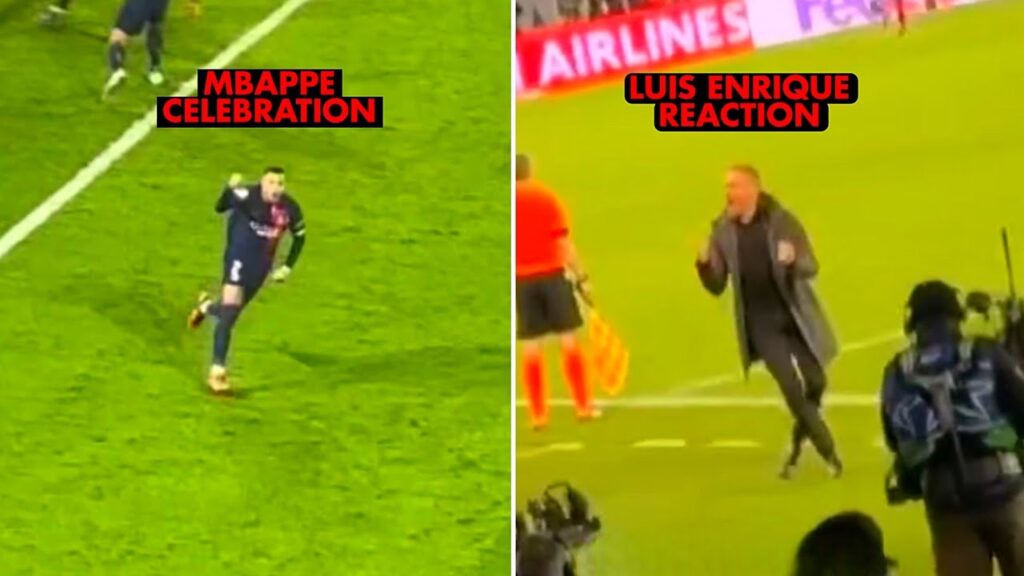 Luis Enrique Crazy Reaction On Mbappe's Last Minute Goal vs Newcastle