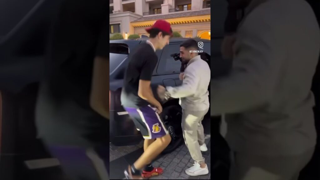 UFC Fighter Ilia Topuria Hits YouTuber with Brutal Body Shot 🥊 #ufcfighter #youtuber