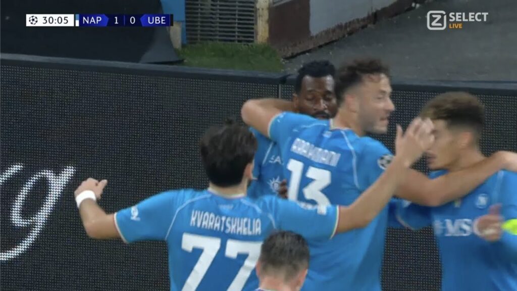 Gol annullato di Andre-Frank Zambo Anguissa,Napoli vs Union Berlin (1-1) Tutti i gol e gli estesi